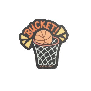 Bucket Basketball Vinyl Sticker